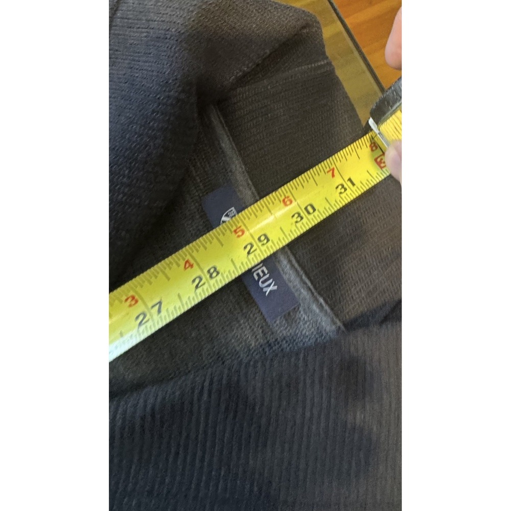 Cremieux Gray Shawl Collar Button-Front Knit Cardigan Sweater L w/ Pockets - Picture 7 of 13